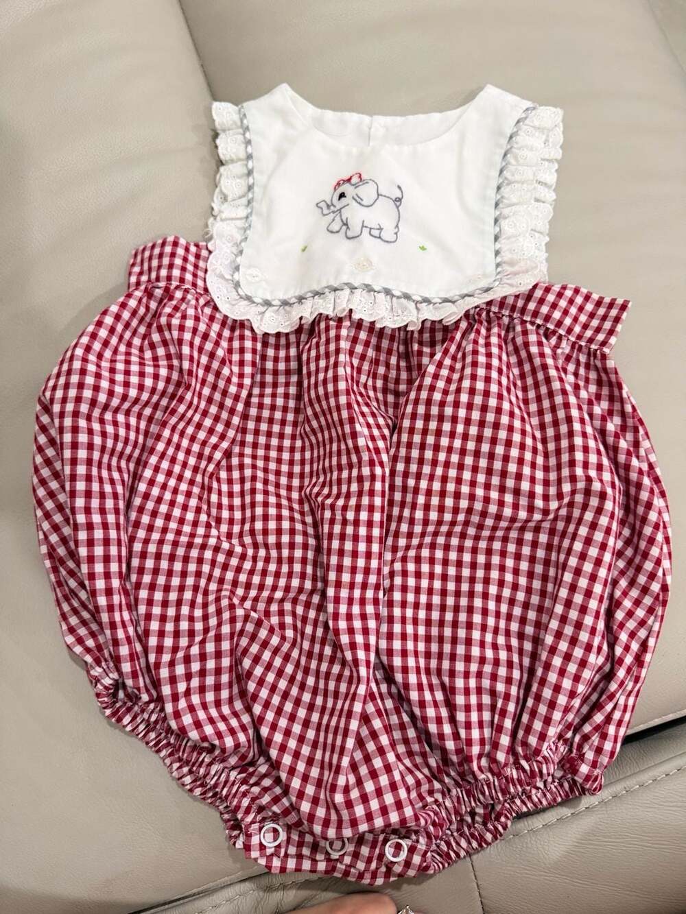 Southern Saturday by Remember Nguyen Alabama Crimson Tide Romper Size 12m